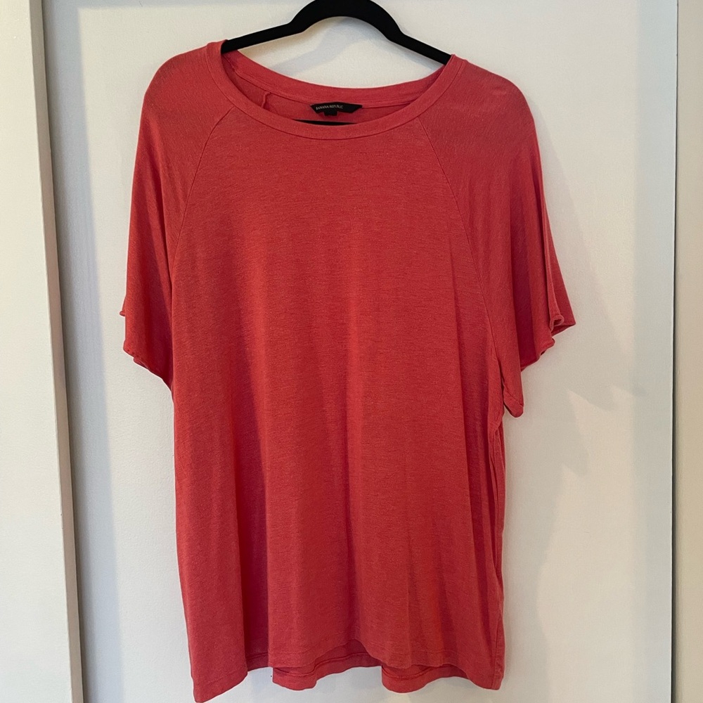 Pinkish-Orange Oversized Tee in XL